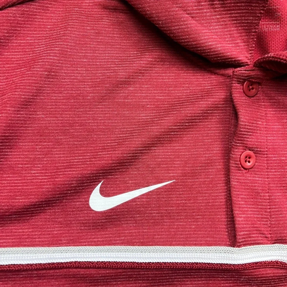 Alabama Crimson Tide shirt mens S polo Nike Dri Fit  Red Short Sleeve College